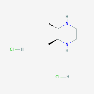 molecular formula C6H16Cl2N2 B6291333 rac-(2S,3S)-2,3-Dimethylpiperazine dihydrochloride CAS No. 106763-34-2
