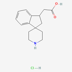 2-{2,3-Dihydrospiro[indene-1,4'-piperidin]-3-yl}acetic acid hydrochloride