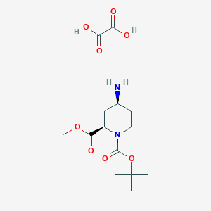 O1-t-Butyl O2-methyl (2R,4S)-4-aminopiperidine-1,2-dicarboxylate oxalic acid