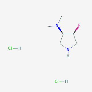 molecular formula C6H15Cl2FN2 B6291388 cis-4-fluoro-N,N-dimethyl-pyrrolidin-3-amine;dihydrochloride CAS No. 2306246-76-2