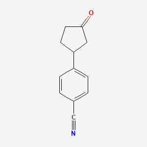 molecular formula C12H11NO B6291410 4-(3-Oxocyclopentyl)benzonitrile CAS No. 284022-94-2
