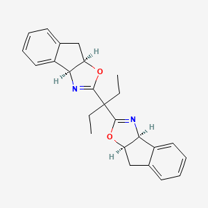 molecular formula C25H26N2O2 B6291544 (3aS,3a'S,8aR,8a'R)-2,2'-(Pentane-3,3-diyl)bis(8,8a-dihydro-3aH-indeno[1,2-d]oxazole) CAS No. 875640-21-4