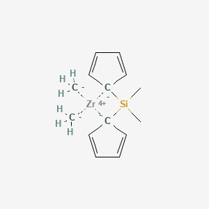 molecular formula C14H20SiZr B6291600 Dimethyl[dimethylbis(cyclopentadienyl)silyl]zirconium CAS No. 131761-40-5