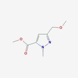 molecular formula C8H12N2O3 B6291607 Methyl 5-(methoxymethyl)-2-methyl-pyrazole-3-carboxylate CAS No. 2122011-13-4