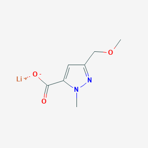 molecular formula C7H9LiN2O3 B6291612 Lithium 3-(methoxymethyl)-1-methyl-1H-pyrazole-5-carboxylate CAS No. 2460255-86-9