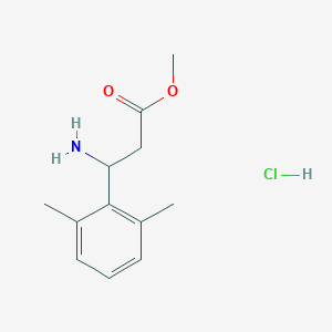 molecular formula C12H18ClNO2 B6291629 Methyl 3-amino-3-(2,6-dimethylphenyl)propanoate hydrochloride CAS No. 2565806-40-6