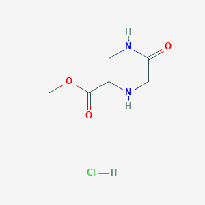 molecular formula C6H11ClN2O3 B6291643 Methyl 5-oxo-2-piperazinecarboxylate hydrochloride CAS No. 2413373-71-2
