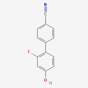 molecular formula C13H8FNO B6291791 4-(4-Cyanophenyl)-3-fluorophenol CAS No. 119233-32-8