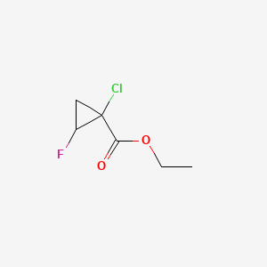 molecular formula C6H8ClFO2 B6291793 Ethyl 1-chloro-2-fluorocyclopropanecarboxylate CAS No. 155687-21-1