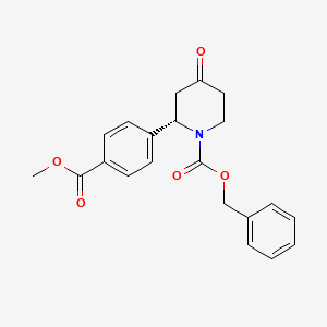 molecular formula C21H21NO5 B6292127 Benzyl (2S)-2-(4-methoxycarbonylphenyl)-4-oxo-piperidine-1-carboxylate CAS No. 2408761-20-4