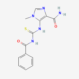molecular formula C13H13N5O2S B6292282 5-(3-Benzoyl-thioureido)-1-methyl-1H-imidazole-4-carboxylic acid amide CAS No. 131490-63-6