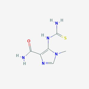 molecular formula C6H9N5OS B6292285 1-Methyl-5-thioureido-1H-imidazole-4-carboxamide CAS No. 131490-67-0
