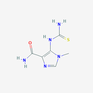 molecular formula C6H9N5OS B6292285 1-Methyl-5-thioureido-1H-imidazole-4-carboxylic acid amide, 95% CAS No. 131490-67-0