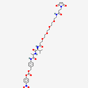 molecular formula C40H52N6O15 B6292306 Mal-beta-Ala-PEG(4)-Val-Ala-PAB-PNP CAS No. 2417003-94-0