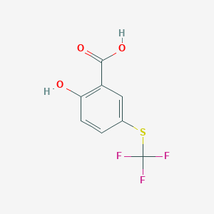 molecular formula C8H5F3O3S B6292467 2-Hydroxy-5-trifluoromethylsulfanyl-benzoic acid CAS No. 129644-58-2