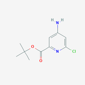 molecular formula C10H13ClN2O2 B6292578 tert-Butyl 4-amino-6-chloropyridine-2-carboxylate CAS No. 2415751-59-4