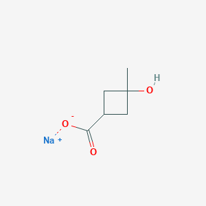 molecular formula C6H9NaO3 B6292632 Sodium 3-hydroxy-3-methylcyclobutane-1-carboxylate CAS No. 2375195-73-4