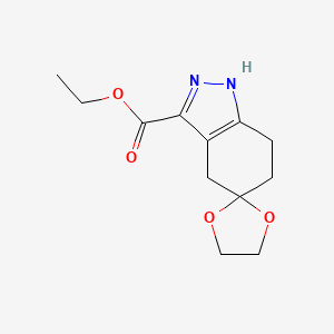 Ethyl spiro[1,3-dioxolane-2,5'-1,4,6,7-tetrahydroindazole]-3'-carboxylate