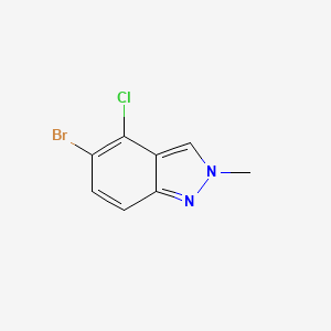 molecular formula C8H6BrClN2 B6292717 5-Bromo-4-chloro-2-methyl-2H-indazole CAS No. 2375917-47-6