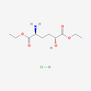 rel-Diethyl (2R,5S)-2-amino-5-hydroxyhexanedioate hydrochloride