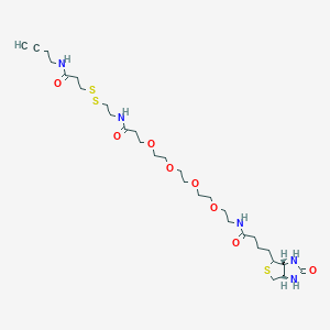 molecular formula C29H49N5O8S3 B6292799 Biotin-PEG4-SS-Alkyne CAS No. 1260247-54-8