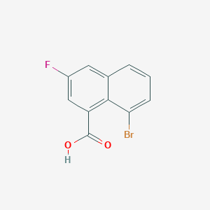 molecular formula C11H6BrFO2 B6292826 8-Bromo-3-fluoro-naphthalene-1-carboxylic acid CAS No. 2387597-18-2