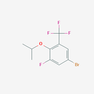 molecular formula C10H9BrF4O B6292830 5-Bromo-1-fluoro-2-isopropoxy-3-(trifluoromethyl)benzene CAS No. 2413441-24-2