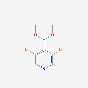 molecular formula C8H9Br2NO2 B6292853 3,5-Dibromo-4-(dimethoxymethyl)pyridine CAS No. 2413441-27-5