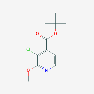 molecular formula C11H14ClNO3 B6292918 Tert-butyl 3-chloro-2-methoxyisonicotinate CAS No. 2413441-21-9