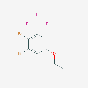 molecular formula C9H7Br2F3O B6292926 1,2-Dibromo-5-ethoxy-3-(trifluoromethyl)benzene CAS No. 2384010-19-7