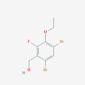 molecular formula C9H9Br2FO2 B6292986 (4,6-Dibromo-3-ethoxy-2-fluorophenyl)methanol CAS No. 2404734-19-4