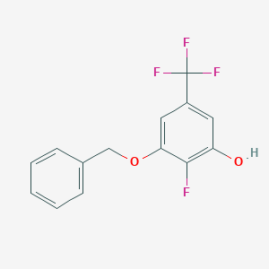 molecular formula C14H10F4O2 B6293045 3-(Benzyloxy)-2-fluoro-5-(trifluoromethyl)phenol CAS No. 2404734-42-3