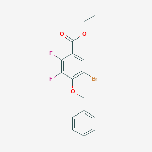 molecular formula C16H13BrF2O3 B6293120 Ethyl 4-(benzyloxy)-5-bromo-2,3-difluorobenzoate CAS No. 2404733-88-4