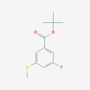 molecular formula C12H15FO2S B6293778 tert-Butyl 3-fluoro-5-(methylthio)benzoate CAS No. 2379322-74-2