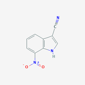 molecular formula C9H5N3O2 B062938 7-Nitro-1H-indole-3-carbonitrile CAS No. 165669-10-3