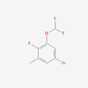 molecular formula C8H6BrF3O B6293822 5-Bromo-1-(difluoromethoxy)-2-fluoro-3-methylbenzene CAS No. 2167653-75-8