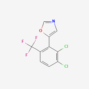 molecular formula C10H4Cl2F3NO B6294156 5-(2,3-dichloro-6-(trifluoromethyl)phenyl)oxazole CAS No. 2364584-64-3