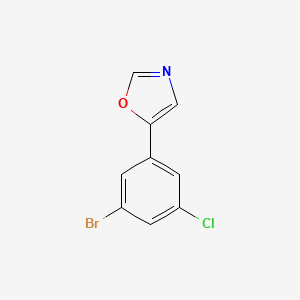 molecular formula C9H5BrClNO B6294180 5-(3-bromo-5-chlorophenyl)oxazole CAS No. 2011450-81-8