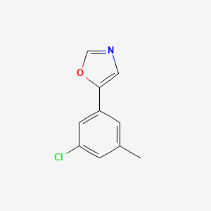 molecular formula C10H8ClNO B6294285 5-(3-chloro-5-methylphenyl)oxazole CAS No. 2022688-02-2