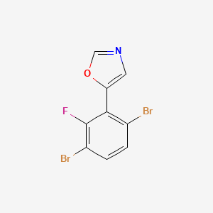 molecular formula C9H4Br2FNO B6294327 5-(3,6-dibromo-2-fluorophenyl)oxazole CAS No. 2379321-47-6