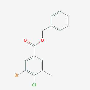 molecular formula C15H12BrClO2 B6294374 Benzyl 3-bromo-4-chloro-5-methylbenzoate CAS No. 2364585-21-5