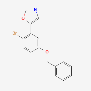 molecular formula C16H12BrNO2 B6294427 5-(5-Bezyloxy-2-bromophenyl)-1,3-oxazole CAS No. 2364585-41-9