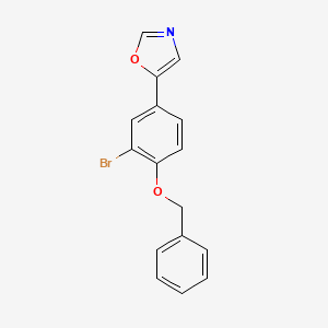 molecular formula C16H12BrNO2 B6294519 5-(4-(Benzyloxy)-3-bromophenyl)oxazole CAS No. 2364584-78-9