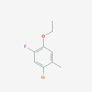 molecular formula C9H10BrFO B6294727 1-Bromo-4-ethoxy-5-fluoro-2-methylbenzene CAS No. 2383512-98-7