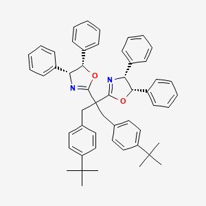 molecular formula C53H54N2O2 B6294792 (4R,4'R,5S,5'S)-2,2'-(1,3-Bis(4-(tert-butyl)phenyl)propane-2,2-diyl)bis(4,5-diphenyl-4,5-dihydrooxazole) CAS No. 1908437-58-0