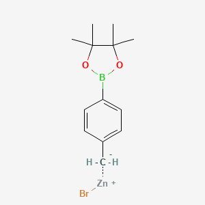 4-(4,4,5,5-Tetramethyl-1,3,2-dioxaborolan-2-yl)benzylzinc bromide, 0.25 M in THF