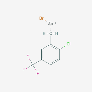 (2-Chloro-5-(trifluoromethyl)benzyl)zinc bromide, 0.50 M in THF
