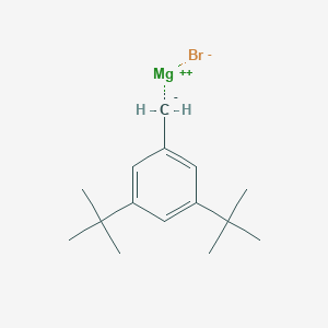 molecular formula C15H23BrMg B6294947 3,5-Di-t-butylbenzylmagnesium bromide, 0.25 M in THF CAS No. 141888-47-3