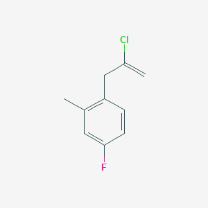 molecular formula C10H10ClF B6294968 2-Chloro-3-(4-fluoro-2-methylphenyl)-1-propene, 97% CAS No. 2151973-41-8
