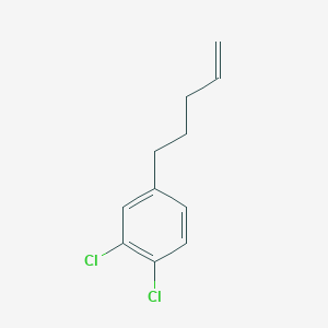 molecular formula C11H12Cl2 B6294975 5-(3,4-Dichlorophenyl)-1-pentene, 97% CAS No. 1996234-30-0